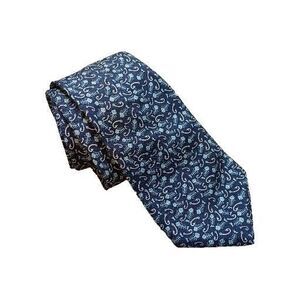 Vineyard Vines Neck Tie Blue Fish Bone Print 100% Silk Preppy 59 x 3.5 Slim